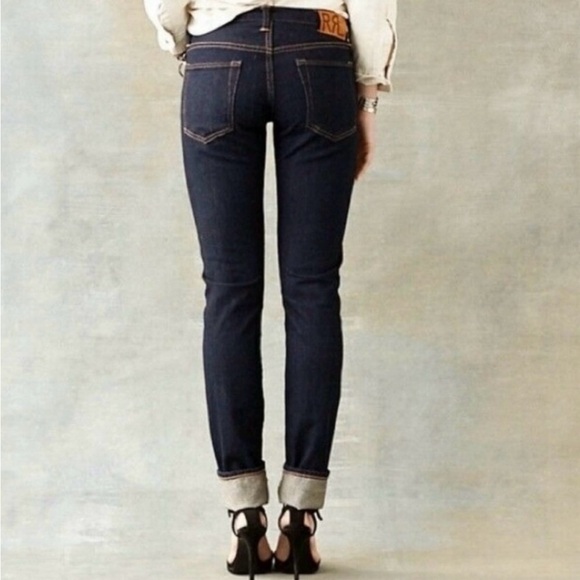 RRL Ralph Lauren Stretch Skinny Fit Woven Selvedge Made In USA Denim Jeans Sz 26 - Picture 2 of 14